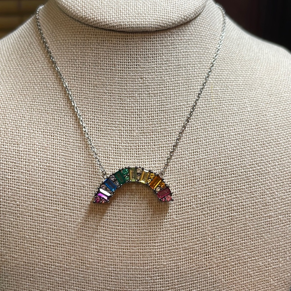 Origami Owl Rainbow Baguette “Hope” necklace